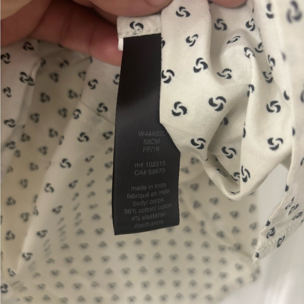 John Varvatos Cream and Black Patterned Shirt - Picture 7 of 7
